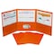 C-Line Products Tri-Fold Portfolio, Heavyweight Poly, Orange, 24PK 33942-BX - alternate 1
